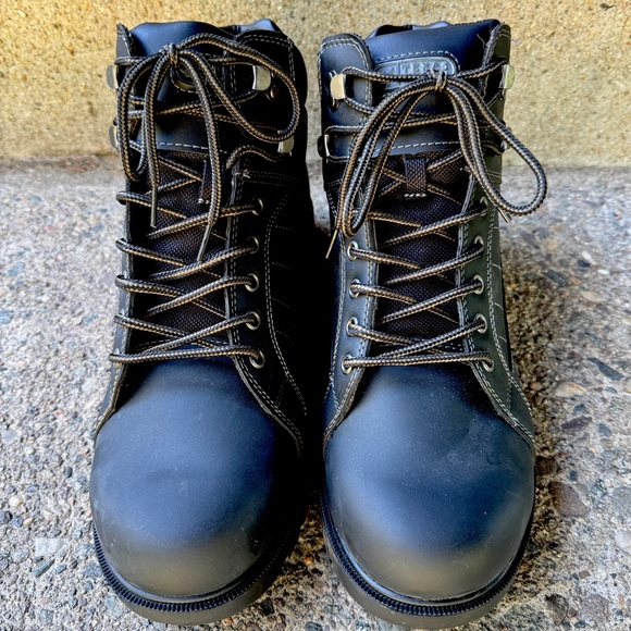 NEW Texas Steer Boots Men’s Size 10.5 KMAX2 Soft Toe Work Black Slip Resistant - Picture 3 of 12